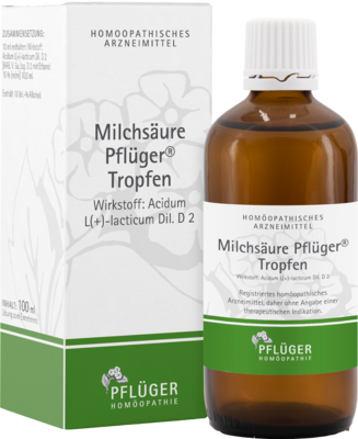 Homöopathisches Laboratorium Alexander Pflüger GmbH & Co. KG MILCHSÄURE Pflüger Tropfen 100 ml 01222406