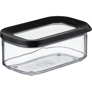 Mepal Vorratsdose Modula, aus Kunststoff, 0,425 Liter, transparent / schwarz, luftdicht