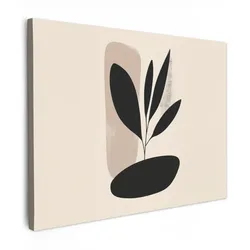 LEINWANDBILD Pflanze - Beige - Japanisch Wandbilder 80x60 cm