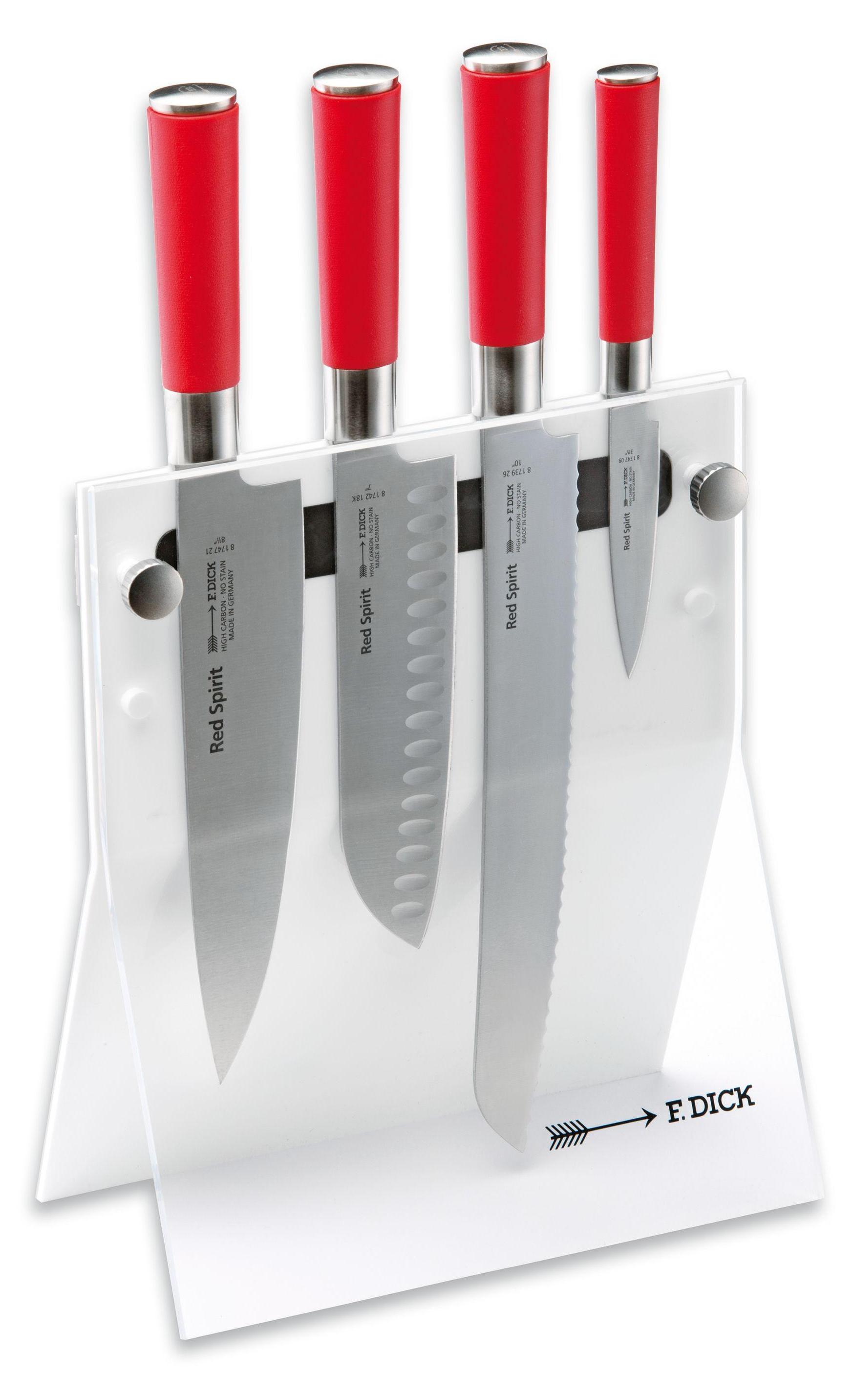 F. DICK Red Spirit Messerblock 4Knives (4-tlg, Messer Set, Messerset) 8177200-05