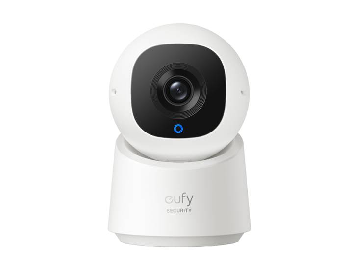 eufy Security Indoor Cam C220 Caméra de sécurité intérieure 2K filaire avec PTZ 360°, Wi-Fi, détection d'humains/mouvements, idéale comme babyphone