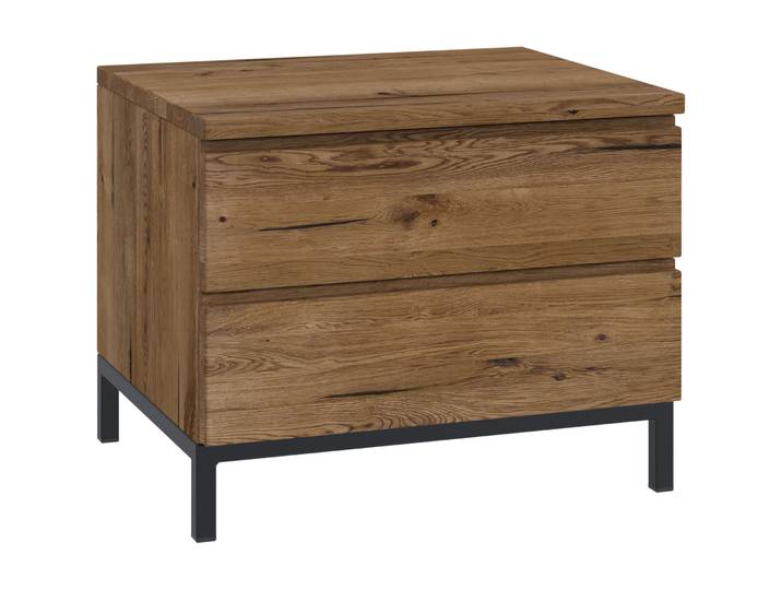 Nachttisch Holz Werk Sumpfeiche Sumpfeiche massiv Massivholz B 50 H 41 cm