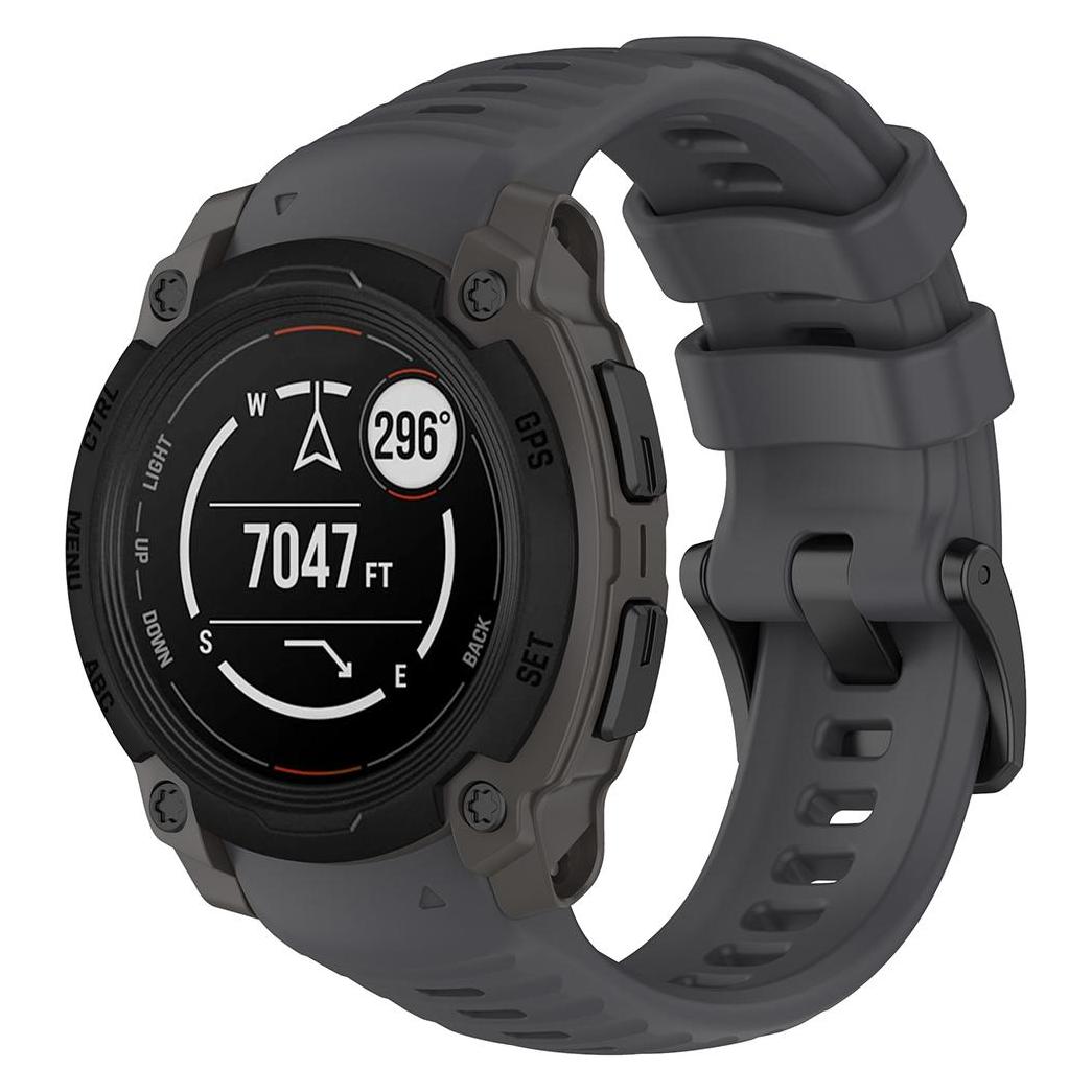 Techsuit - Watchband 22mm (W076) - Garmin Instinct E 40mm - Gray (22 mm, Polycarbonate, Silicone) (57933904)