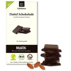 MAKRI Dattel Schokolade Edelbitter 80% bio