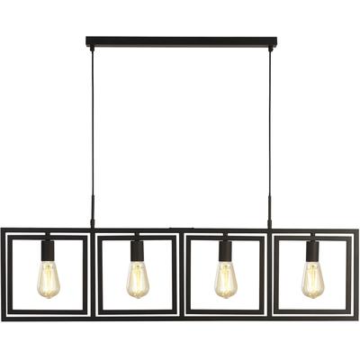 SEARCHLIGHT Hängeleuchte "Hängeleuchte Plaza, 4-flammig", schwarz (sandschwarz), 4, H: 40cm, 1 Stk., Leuchten, Ideal um mit Deko-Leuchtmitteln kreativ zu sein, Hängeleuchte