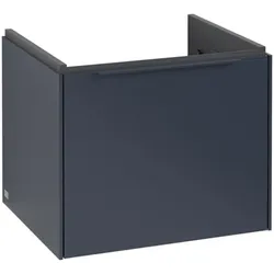 Villeroy & Boch Subway 3.0 Waschbeckenunterschrank, LED-Beleuchtung, 1 Auszug, 523x429x448mm, C579L2VQ, Farbe: Front/Korpus: Marine Blue, Griff: Marine Blue