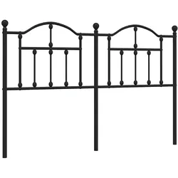 vidaXL Kopfteil Metall Schwarz 135 cm