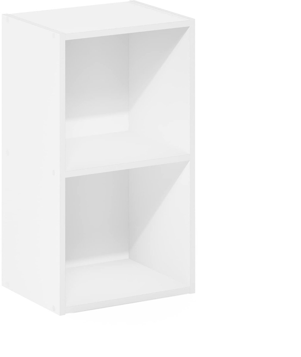 Ibenzoa Witte Boekenkast met Twee Open Planken
