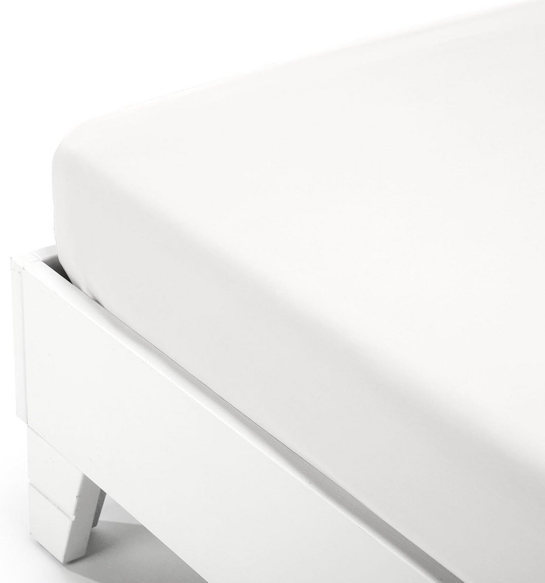 Hoeslaken 100% Katoen Eenpersoons Bed Ivory