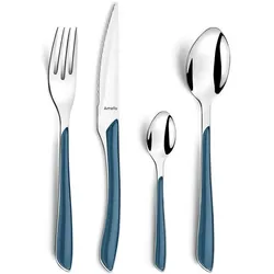 Amefa Besteck Eclat Marineblau Metall (24 pcs), Besteck, Mehrfarbig, Blau