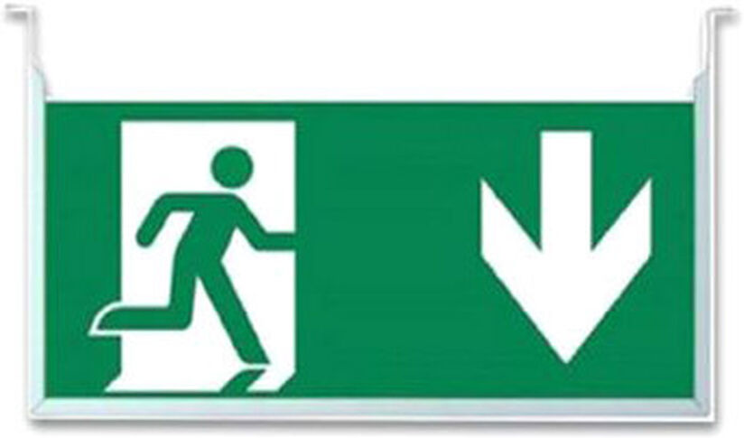 Isoled Vertikales Schild Für Led Notlicht/fluchtwegleuchte Uni4