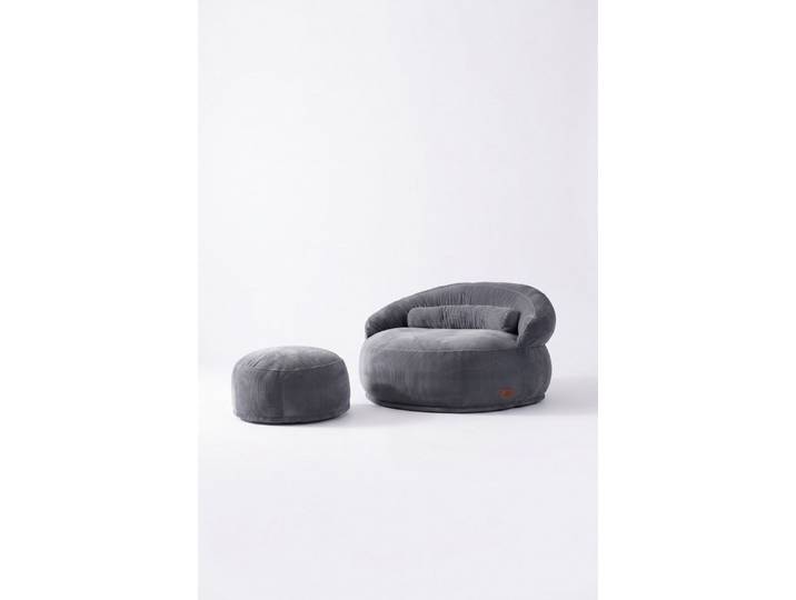 Skye Decor XXL-Sessel Favola-Felix (Set, 2-St., bestehend aus Sessel und Hocker), Pfotenfreundlich, Bezug abnehmbar/waschbar, rutschfest, rollverpackt
