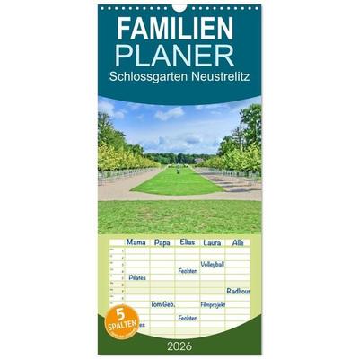 Familienplaner 2026 - Schlossgarten Neustrelitz mit 5 Spalten (Wandkalender, 21 x 45 cm) CALVENDO