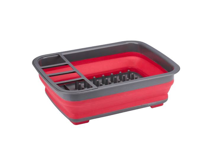 Abtropfgestell faltbar rot/grau