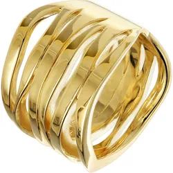 trendor 21907 Damenring 925 Sterling-Silber Vergoldet Designer-Ring, 58/18,5