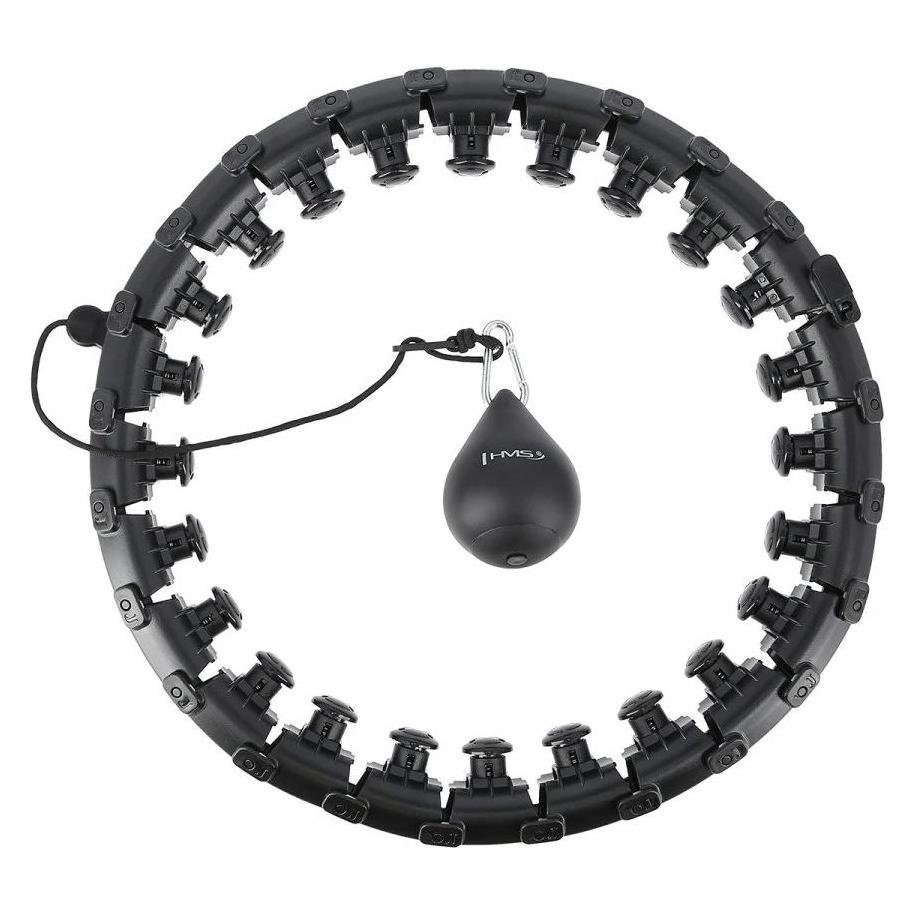 HMS HHW01 Schwarzer HULA HOOP MIT GEWICHT (1250 g) (17-44-521)
