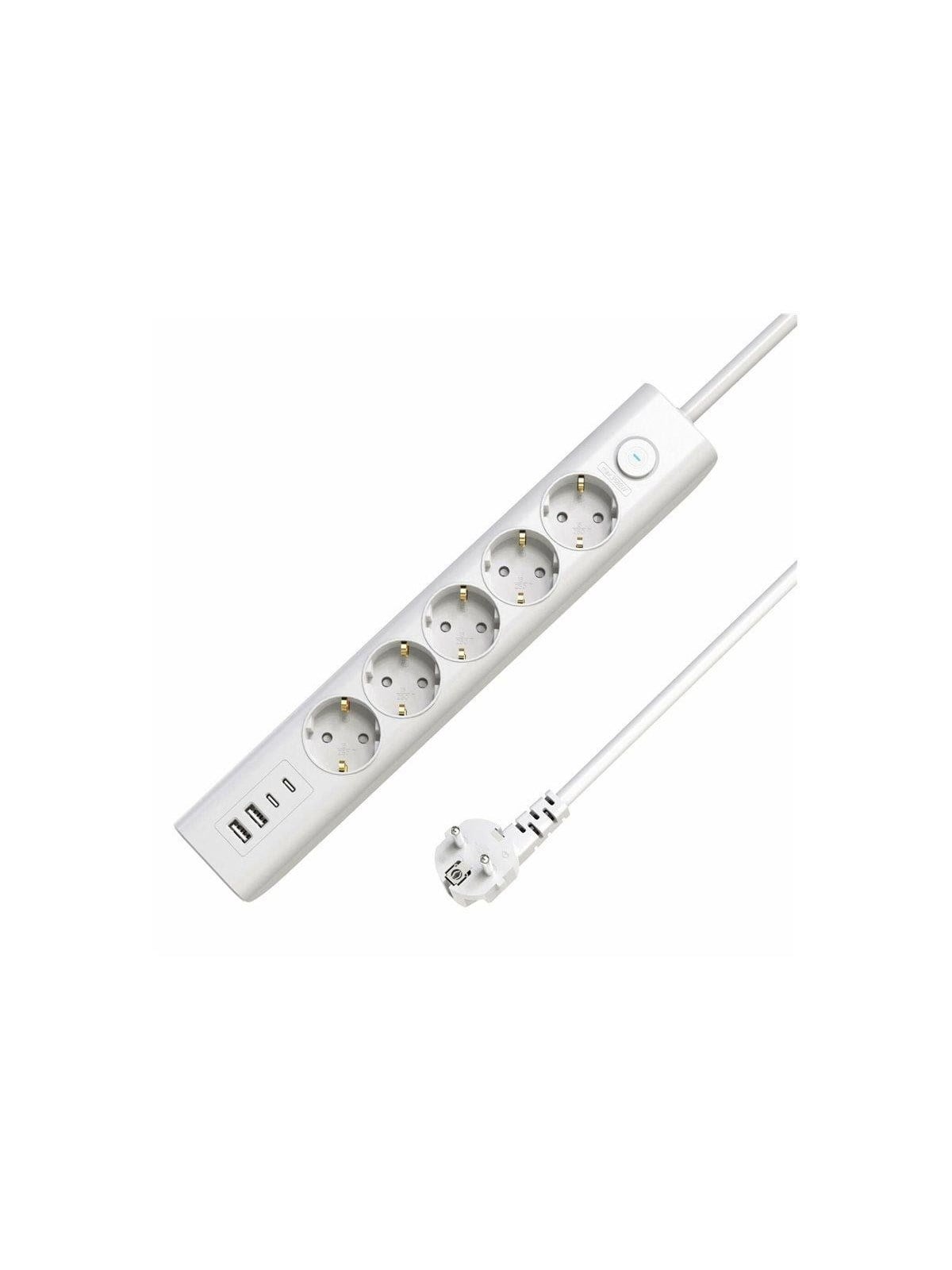 MicroConnect - power strip - 5-way on/off switch