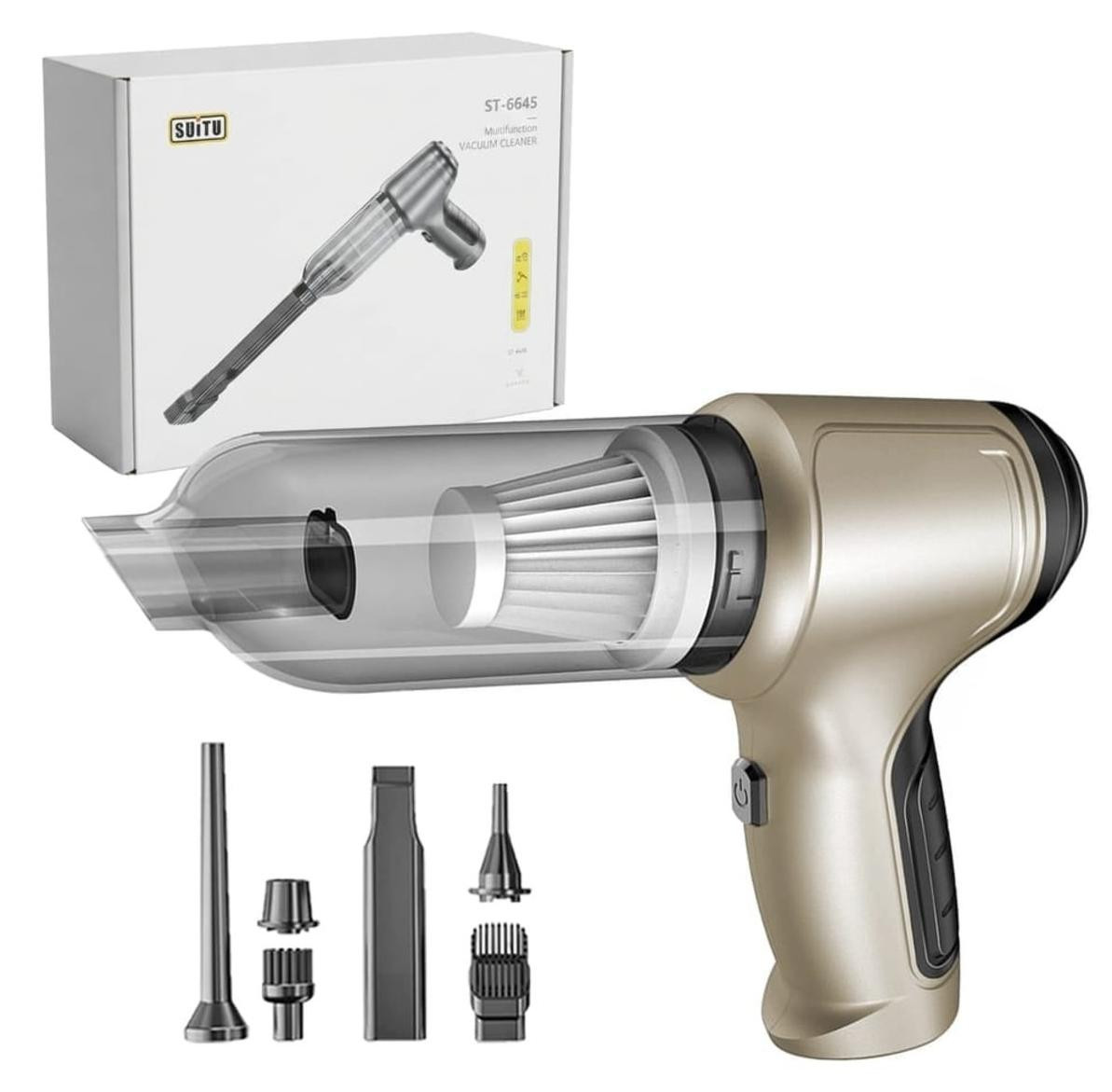 Wisam handstofzuiger voor auto, grijs, 0,2 liter