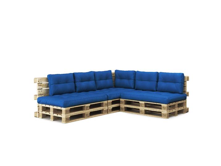 Palettenlounge ASCONA inkl. Kissen blau