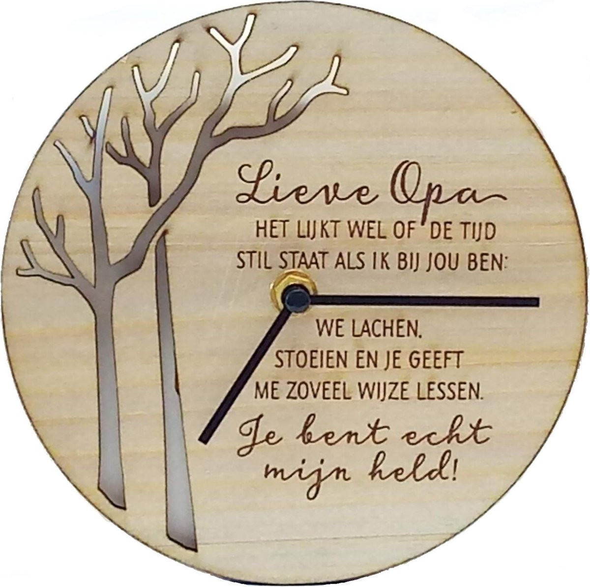 Good Times wandklok Lieve Opa voor volwassenen