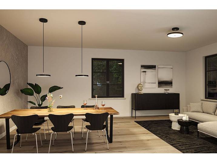 Pendelleuchte Hildor ZB Ø 31cm Schwarz Aluminium, lackiert Polycarbonat LED LED-Platine