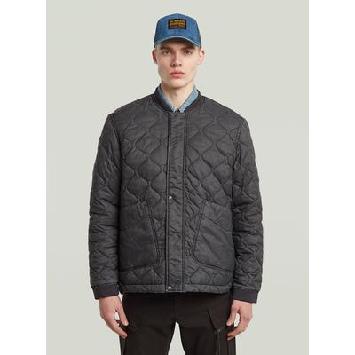 Outdoorjacke G-STAR "Lightweight Quilted Padded Jacke", Herren, Gr. S, coated shadow, Obermaterial: 100% Polyimid, Jacken Outdoorjacke