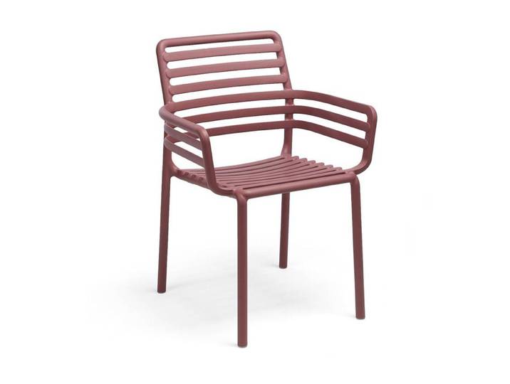 NARDI set de 2 fauteuils pour extérieur DOGA ARMCHAIR (Marsala - Polypropylène PRV)