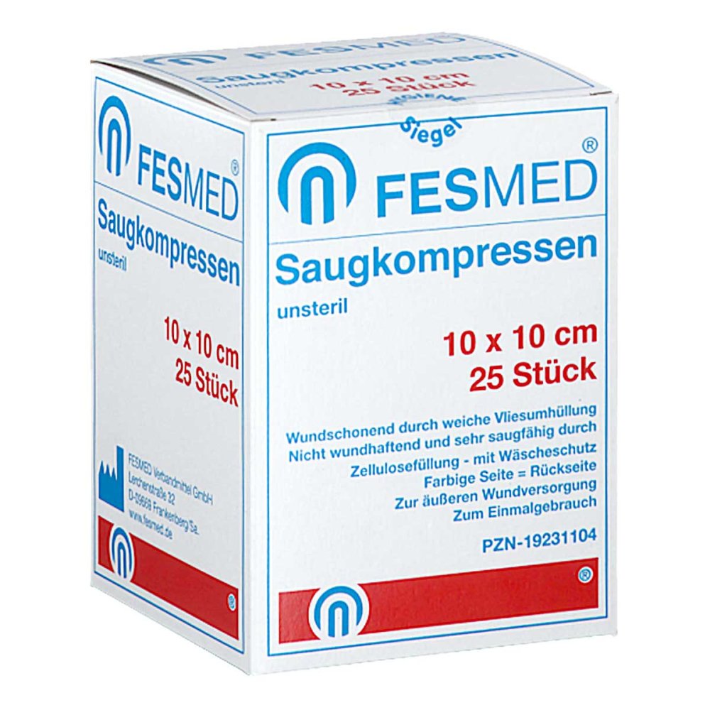 FESMED Verbandmittel GmbH Saugkompressen Unsteril Fesmed 10x10 Cm 19231104