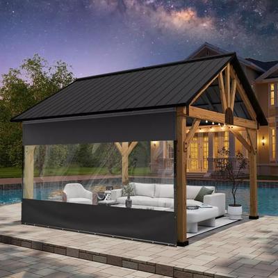 COZYWOR All-Weather Outdoor Panel Curtain: Windproof, UV-Resistant & Waterproof with Reinforced Aluminum Buckles