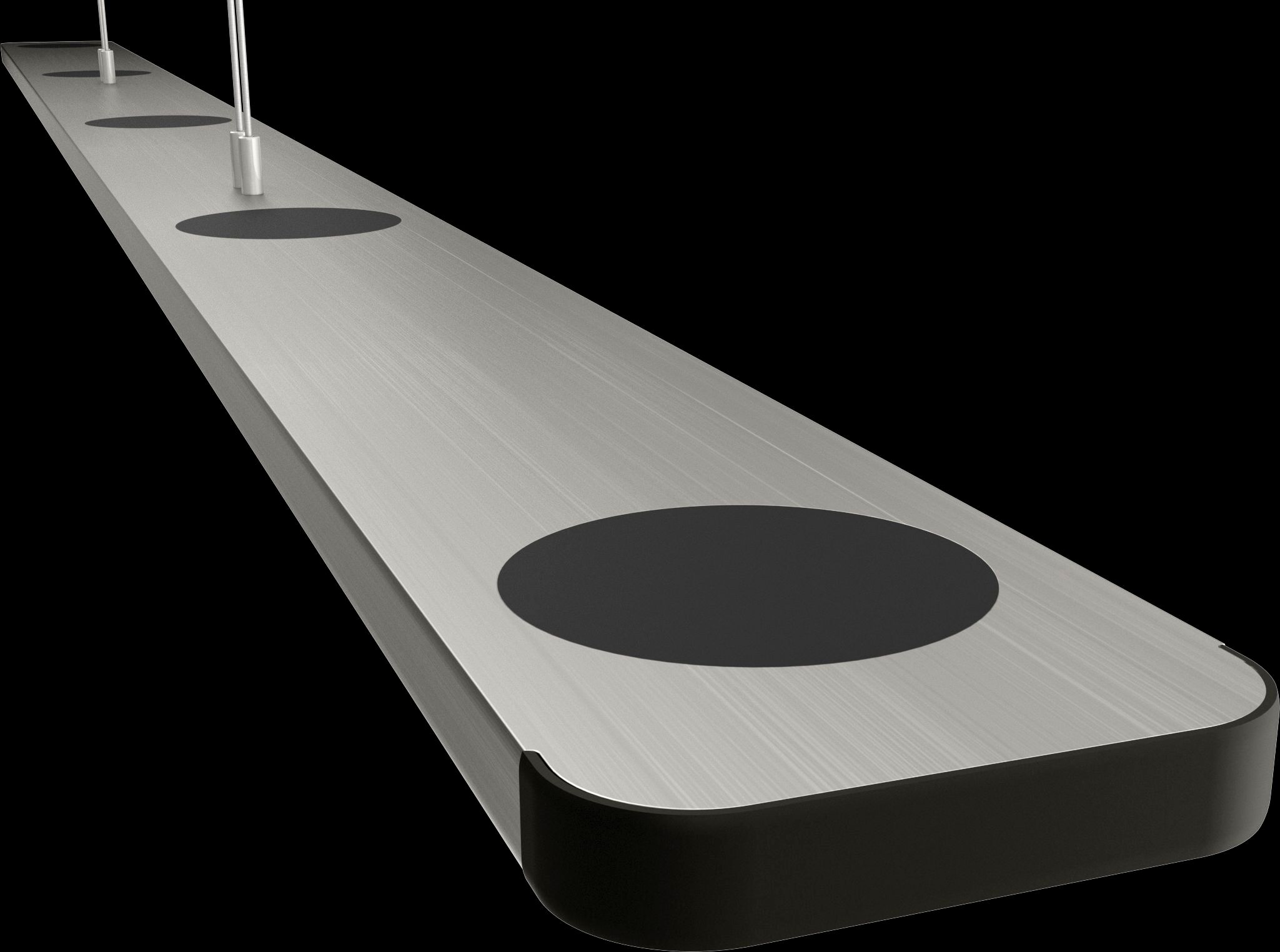 EVOTEC Pendelleuchte "LIGHT WAVE", Energieeffizienz: G (A-G), grau (aluminiumfarben), 4, H: 1,35cm, Leuchten, Hängeleuchte, Hängelampe, Pendelleuchte