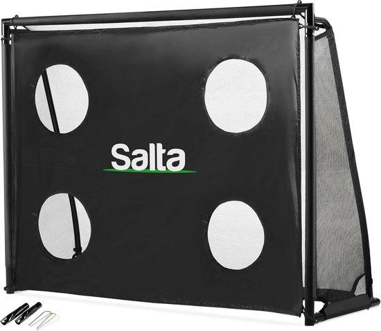 Fußballtor mit Trainingsabdeckung - Robustes, schwarzes Tor, 220 x 170 cm