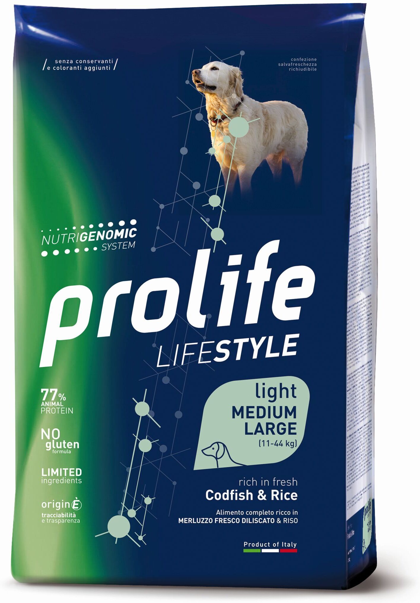 Zoodiaco Prolife Dog Life L Cod 12kg