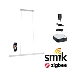 Paulmann 5169 Zigbee 3.0 Smart Home smik Gateway mit Fernbedienung + LED Pendelleuchte Aptare 2700K