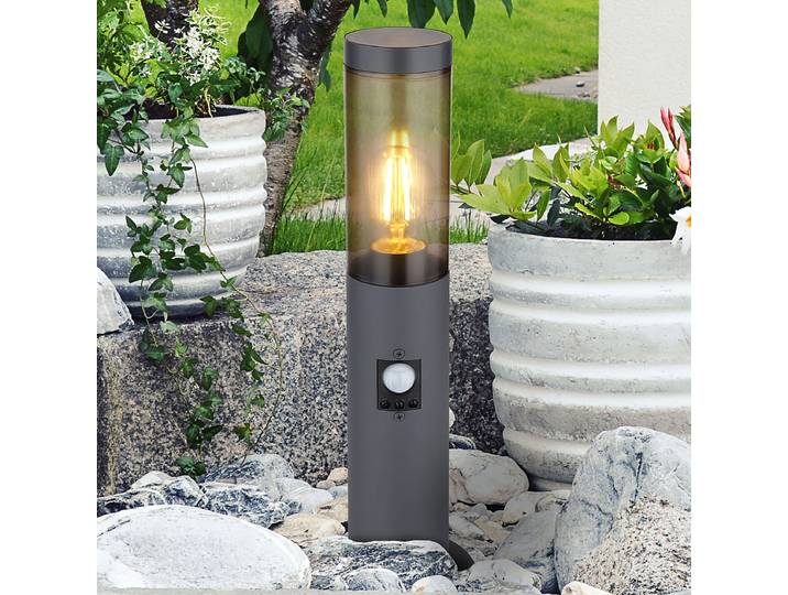 Borne lumineuse avec capteur 45cm Gris/Noir/Anthracite