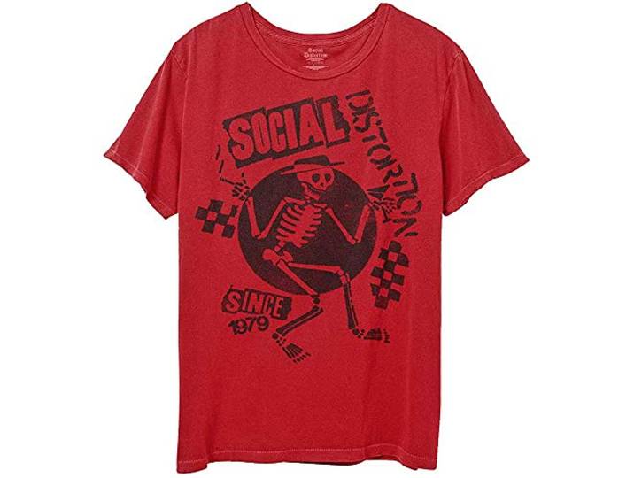 Social Distortion T Shirt Speakeasy Checkerboard Band Logo nieuw Officieel Rood S