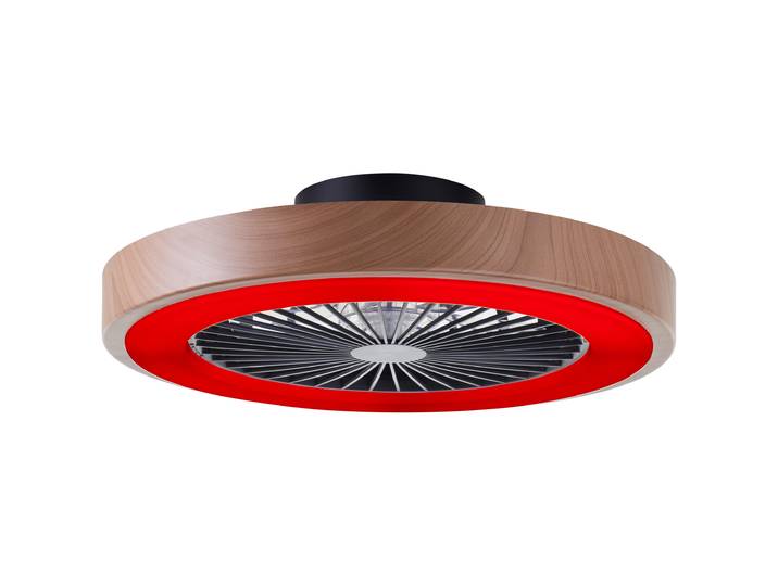 BRILLIANT Ventilateur Plafonnier SLIMLINE imitation bois Ø 49cm 40W 4700 lumens 3000 - 6500 lumens Plastique/métal
