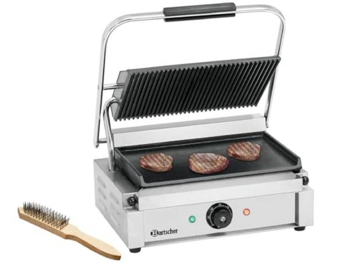Bartscher A150676 Panini-elektrischer Kontaktgrill, 1gr, 230V, 2.2kw