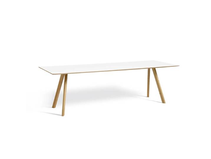 HAY - Copenhague CPH30 2.0 Esstisch 250 x 90 cm, Eiche lackiert / Laminat weiss