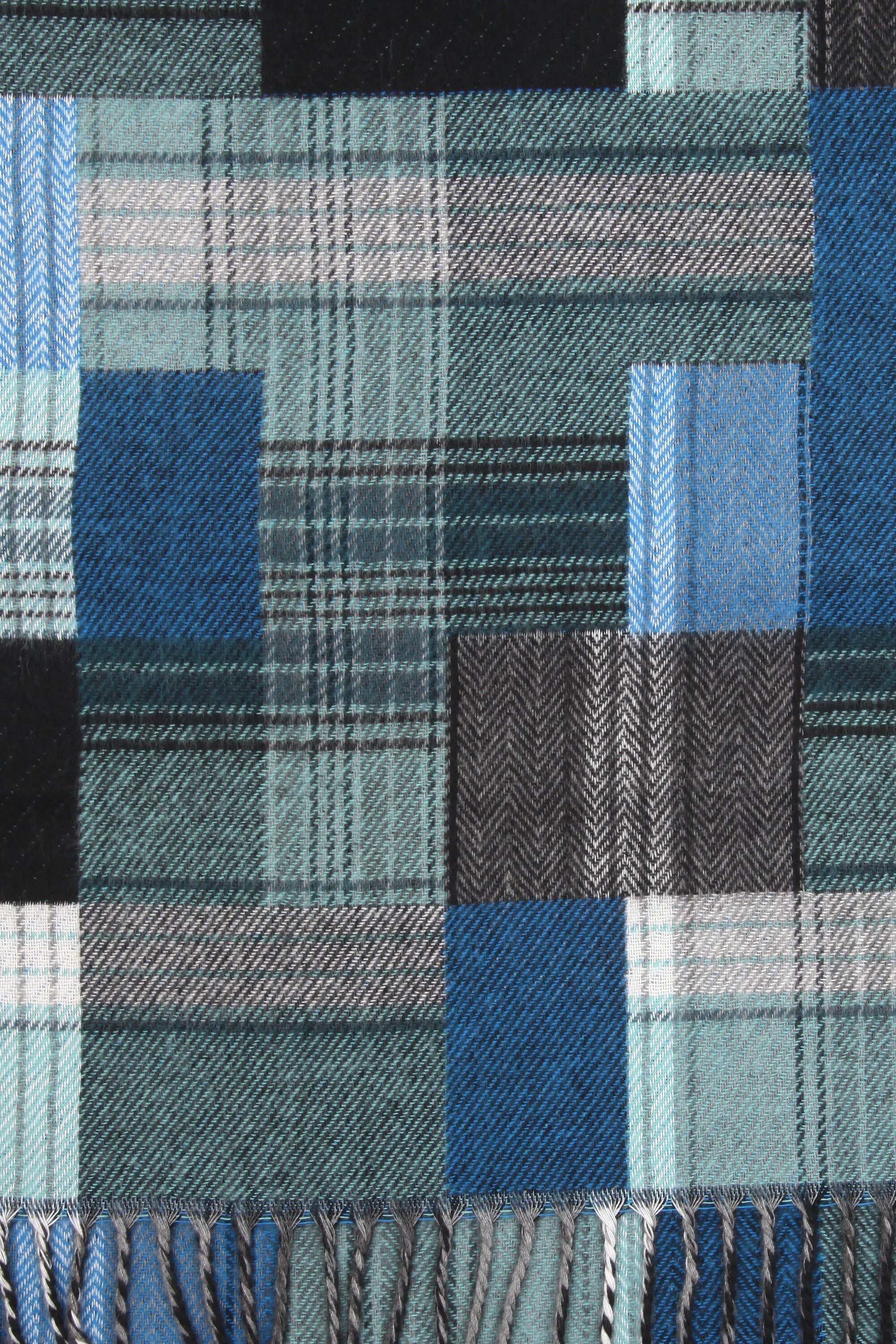 Modeschal "Claire", Damen, blau, Polyacryl, COLLEZIONE ALESSANDRO, kariert, Basic, Modetücher, in tollen Farbkombinationen