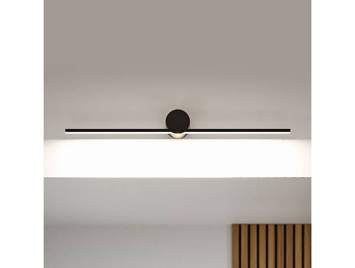 Applique LED 60cm Noir Aluminium laqué Verre acrylique Module LED