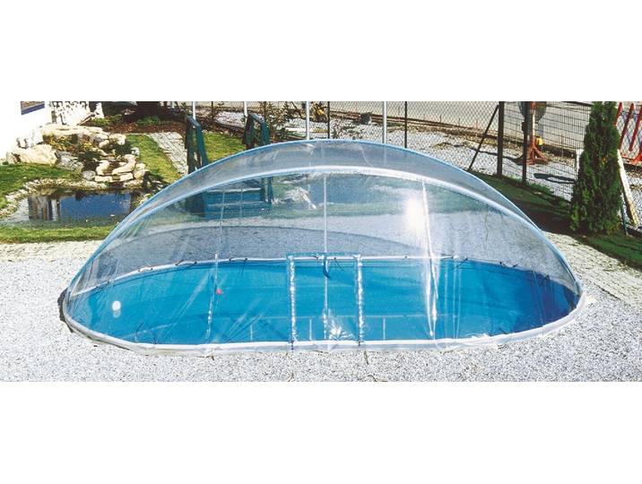 Poolverdeck KWAD Cabrio Dome für ovale Pools mit schmalem Handlauf , transparent, B:320cm H:165cm T:490cm, Polyvinylchlorid (PVC), Verdecke, Poolverdeck, in verschiedenen Größen