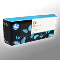 HP Tinte 676M8A 738 yellow