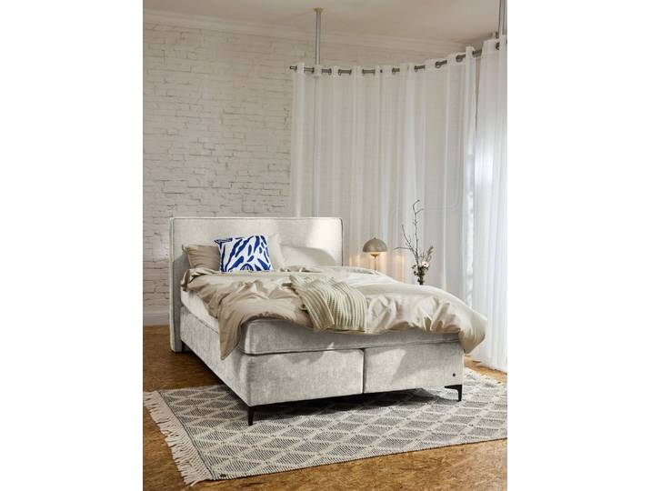 TOM TAILOR HOME Boxspringbett MODERN BOX – klassisch-modernes Boxspringbett mit zwei Kopfteilen, in vielen schönen Stoffen