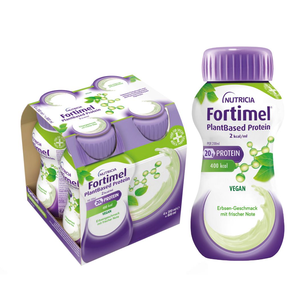 Fortimel PlantBased Protein 2 kcal Erbse fri.Note 4x200 ml Flüssigkeit