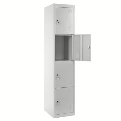 Mendler Schließfach Boston T163, Schließfachschrank Wertfachschrank Spind, Metall 180x38x45cm ~ grau