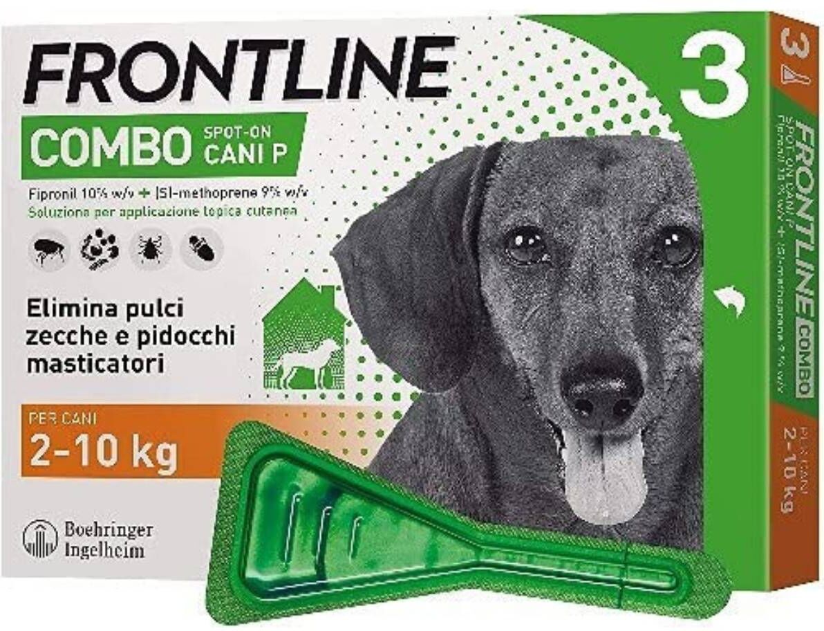 Frontline Combo Spot-On Antiparassitario per Cani 3 Pipette Piccola 2-10kg