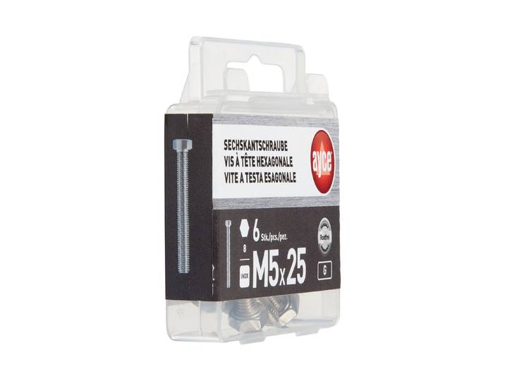 Sechskant-Schraube Metrisch Rostfrei M5 × 25 mm