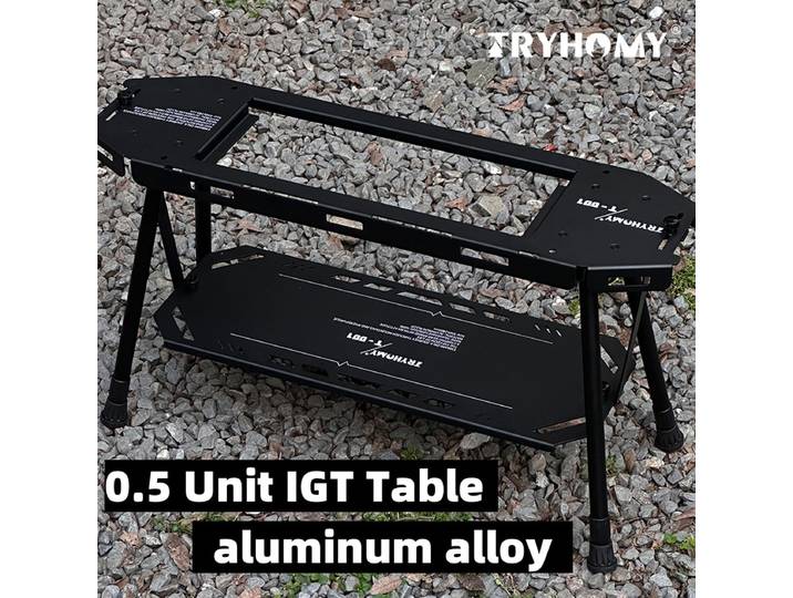 Tryhomy IGT 0.5 unité Table de Camping en alliage d'aluminium Double couche IGT Table tactique extensible pour une seule personne