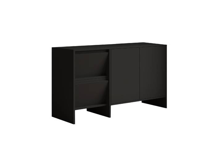Buffet en bois Laris 130 - 130 x 44 x 82 cm - Noir