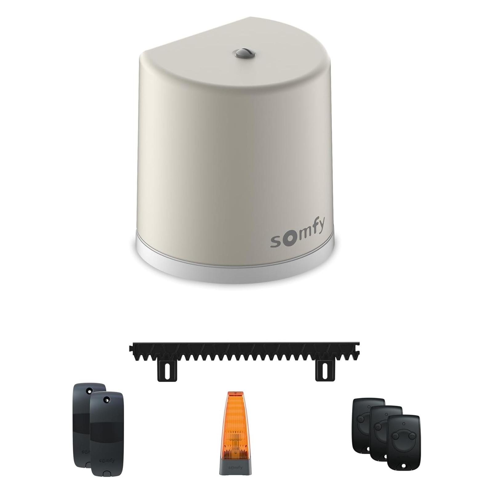 somfy Motorisierte Schiebetoranlage mit Fernbedienungen, Licht und Sicherheitszellen (1246274)